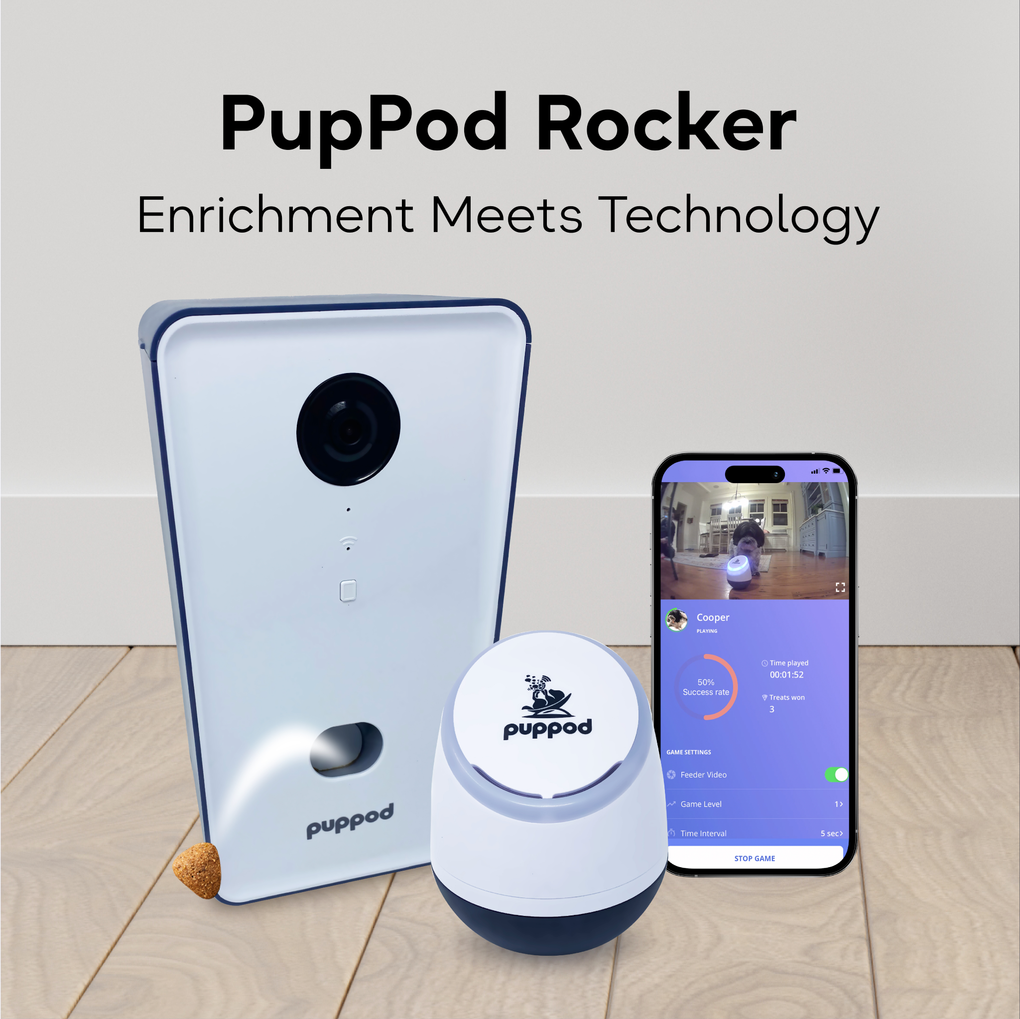 PupPod Gaming, Training, and Enrichment System for Dogs - Positive  Reinforcement Puzzle Toy, Video Feeder, and Mobile App